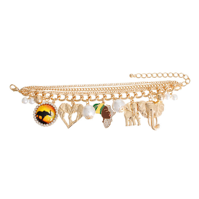 ChloBo 18ct Gold Plate Mini Ball Elephant Charm Bracelet | Official  Stockists | Jack Murphy Jewellers