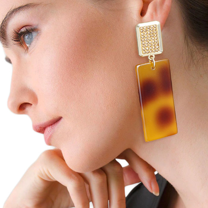 Tortoiseshell hotsell statement earrings