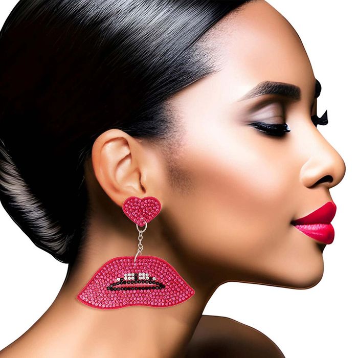 Lip hotsell shaped earrings